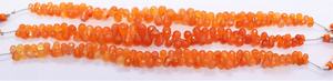 AAA Natural Carnelian Faceted Teardrop <b>Beads</b> 4x6-6x9MM Carnelian Gemstone <b>Beads</b> 8 Inch Natural Teardrop <b>Beads</b> Strand For Jewelry - Product Image 2