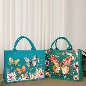 Elegante Bolso de Mano de Yute Natural Hecho a Mano, Bolsa de Compras Reutilizable Ecológica para Empaquetado Minorista - Product Image 3