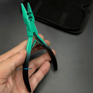 Pince à démonter les extensions capillaires professionnelle à deux trous, en acier inoxydable de qualité chirurgicale, écologique, bicolore, personnalisable avec votre marque - Product Image 2