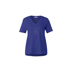 เสื้อยืดผู้หญิงคุณภาพหรูหรา MOQ ต่ำ แขนสั้น คอวี ทรงปกติ ผ้าฝ้าย 100% สีพื้น พร้อมป้ายแบรนด์ส่วนตัว - Product Image 4