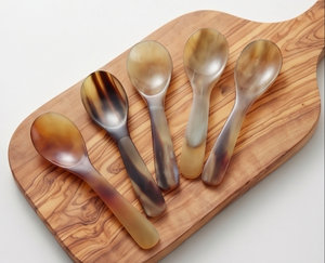 Ensemble de cuillères artisanales à grande tête de corne et petite poignée, polies à la main, pour salade, ustensiles de cuisine, vaisselle de table et hôtellerie - Product Image 3