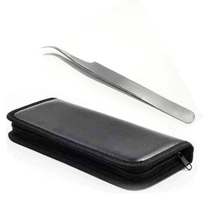 Fine Tip Eyelash Tweezers Stainless Steel <b>Lash</b> Extension Tool Precision Beauty Tweezers For <b>Individual</b> Eyelash Application - Product Image 5