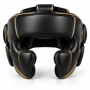 CHAMPS Protège-tête de boxe professionnel en cuir, réglable, unisexe, respirant, avec visière transparente, pour toutes les saisons, équipement de protection sportive personnalisé - Product Image 5