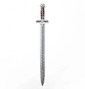 Handcrafted Damascus Steel Display Craft <b>Tool</b> Stacked Bone <b>Leather</b> Handle - Product Image 1
