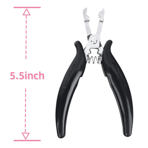 U Shape Hair <b>Extension</b> Pliers Stainless Steel 5.5 Inch Double Rubber Grip Micro <b>Beads</b> Closer Tool - Product Image 1