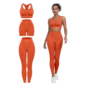 Conjuntos de Yoga sin Costuras de Moda de Verano para Mujer, Ropa Deportiva para Gimnasio, Fitness y Correr al Aire Libre, Sujetador Deportivo con Almohadillas, Cintura Alta y Bordado - Product Image 4