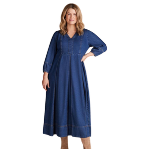 Robe chemise en jean pour femme, coton de qualité supérieure, usage quotidien, fournisseur d'usine OEM ODM - Product Image 1