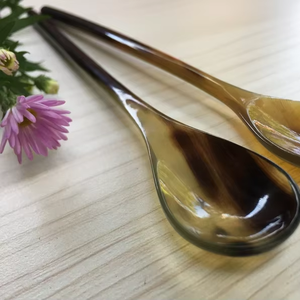 Luxury Quality Buffalo Horn Cutlery <b>Spoon</b> for Dining Table Use Ox Horn <b>Serving</b> <b>Spoon</b> Good Polished Best Quality - Product Image 1