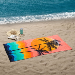 Custom Made High Quality Microfiber Beach Towel Tropical Palm <b>Tree</b> Print Quick Dry Sand Free Travel Towel - Product Image 5