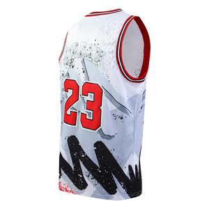 Fabricant OEM de maillots de basket-ball personnalisés en gros, ensemble d'uniformes de basket-ball imprimés sur mesure, vêtements d'entraînement sans manches, prêts à être expédiés - Product Image 3
