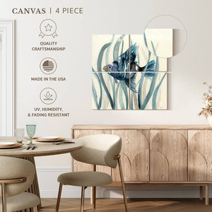 Impresión de Arte Mural Costero DreamCraft - Peces en Seagrass II, una Herramienta de Tallado Elegante de Vietnam - Product Image 3