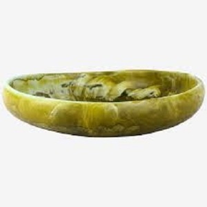 Maple Leaf Polished Eco-Friendly Dishwasher Safe Resin <b>Bowls</b> White and <b>Gold</b> Accent Elegant Leaf Shaped Serving Home <b>Decor</b> - Product Image 3