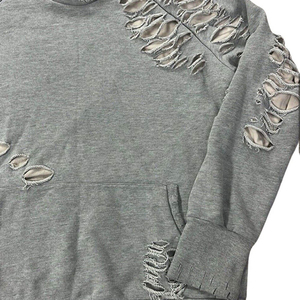 เสื้อฮู้ดดี้สไตล์ใหม่ ผ้าฝ้ายฟลีซ 100% ลุควินเทจฟอกสีแบบแอซิดวอช สำหรับผู้ชายใส่ในฤดูหนาว - Product Image 6