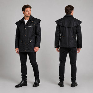 Manteau imperméable pour homme, style trench-coat, col rabattu, fermeture éclair, élégant et décontracté, pour l'automne - Product Image 4