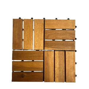 Baldosas de Madera de Acacia de Fácil Instalación, Suelo de Patio Exterior Encastrable - Product Image 2