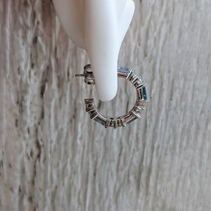 Pendientes de Aro con Doble Baguette de Rubí, Plata de Ley 925, Chapado en Oro de 14K, Joyería de Piedras Preciosas de Platino de Lujo - Product Image 6