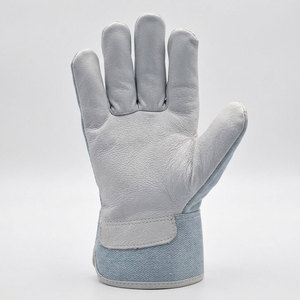 Guantes de trabajo de cuero vacuno de primera calidad, color blanco granulado, con el mejor forro de lana y puño reforzado de goma, ideales para conducir, trabajar en la construcción y jardinería. - Product Image 2