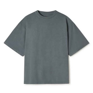 เสื้อยืดคอกลมแขนสั้นสีชมพูสำหรับผู้ชาย ทรงโอเวอร์ไซส์ ผ้าฝ้าย 100% สีพื้น ผ้าเจอร์ซีย์ถัก ย้อมสีเรียบ รุ่น 2027 - Product Image 4