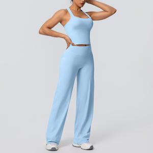 Conjunto Deportivo de Yoga Duradero de Última Moda, 2 Piezas, Top Deportivo de Nailon de Alta Elasticidad, Leggings Ajustados de Cintura Alta para Mujer - Product Image 2