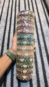 Bracelets de luxe en alliage de zinc avec broderie et perles pour femmes, bijoux faits à la main par des designers, pour mariage, occasions festives, cadeaux, Inde - Product Image 3