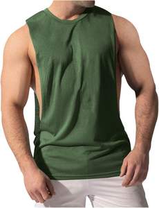 Débardeurs en coton sans manches pour hommes, coupe athlétique, respirants, décontractés, pour l'été, la gym, l'entraînement, la performance quotidienne et la mode. - Product Image 3