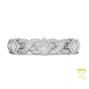 Luxury <b>Infinity</b> Link Moissanite <b>Bracelet</b> with Fully Iced Out Diamond Style Design and Premium VVS Stones - Product Image 4