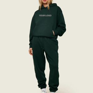 High Quality Custom Digital Print Logo Loose Fit Pullover Hoodie & Jogger Set 100% Cotton Fleece Heavyweight <b>Tracksuit</b> - Product Image 1