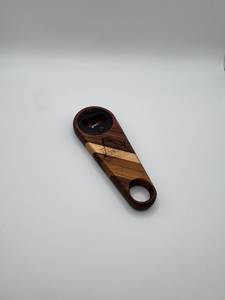 Custom Logo Engraved Magnetic Bamboo Beer Bottle <b>Opener</b> for Kitchen Parties Weddings Fridge Gifts Quality Wood Kitchen Coaster - Product Image 3