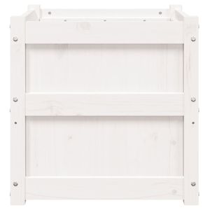 Jardinière en bois de pin massif blanc 19,7x19,7x19,7 po Pots et jardinières à fleurs - Product Image 6