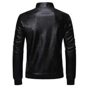 Blouson en cuir unisexe pour moto, manches longues, respirant, anti-UV, séchage rapide, logo personnalisé, grandes tailles, toutes saisons, style noir - Product Image 3