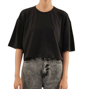 เสื้อครอปท็อปสตรีทแวร์ทรงโอเวอร์ไซส์ ไหล่ตก ทรงบ็อกซี่ แขนสั้น ผ้าฝ้ายลำลอง เสื้อหลวมๆ เสื้อครอปท็อปโอเวอร์ไซส์ผู้หญิง รุ่นปี 2026 - Product Image 3