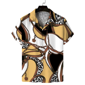 Chemises Hawaïennes Florales Aloha Respirantes Personnalisées pour Hommes, Vente en Gros ODM/OEM, Chemise d'Été pour Vacances, Col Boutonné, Polyester/Coton 140g - Product Image 2