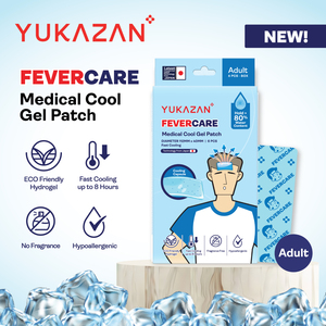 Yukazan Patch anti-fièvre pour adultes 6 unités Hydrogel Dispositif médical Classe I Soulagement rafraîchissant Haute qualité Marque officielle - Product Image 3