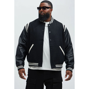 Chaqueta Varsity de Béisbol para Hombre, de Algodón y Poliéster, de Alta Calidad, Ecológica, Transpirable, con Bloques de Color en la Parte Delantera, Estilo Letterman para Invierno - Product Image 4
