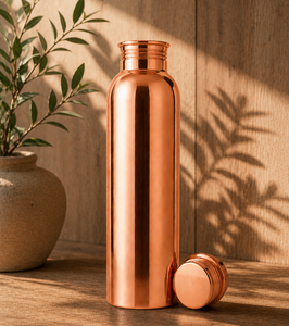 Botellas de agua de cobre 100% puro, hechas a mano, martilladas, de alta calidad, a prueba de fugas, para yoga, fitness y gimnasio. Botellas de agua de cobre personalizadas. - Product Image 1