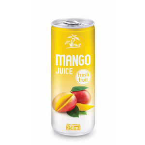 250ml Fresh Mango Juice Drink OEM Private Label Venta al por mayor de bebidas enlatadas por el fabricante de Vietnam - Product Image 1