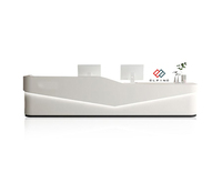 Comptoir d'accueil moderne pour infirmières en marbre de qualité supérieure, dimensions standard, pour hôpital/centre commercial, résistant à l'eau, garantie 10 ans