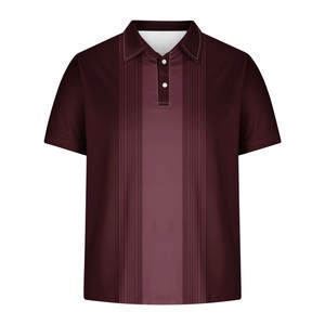 T-shirt décontracté à col boutonné pour homme, idéal pour le golf, à manches courtes, en polyester respirant, anti-plis, séchage rapide, en jersey - Product Image 1