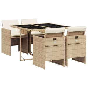 Juego de 4 Muebles de Jardín para Comedor en Color Beige - Product Image 2