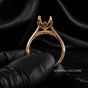 Anillo de Compromiso Minimalista con Diamantes, Corte Cojín de 1-5 CT, Bañado en Rodio, Oro 14K/18K para Mujer - Product Image 6