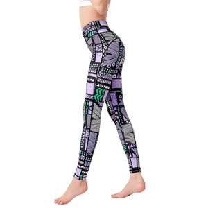 Nouvel Arrivage – Leggings Premium Femme Taille Haute en Soie de Lait Doublement Brossée 230 g/m² Respirants Anti-Bactériens à Motif Ethnique - Product Image 2