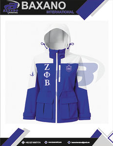 Veste de pluie Zeta Phi Beta ZPB Sorority, veste softshell à capuche, veste varsity de haute qualité, veste imperméable pour femmes - Product Image 5
