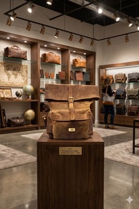 Wriza Premium Genuine Leather Fashion Backpack Hasps Closure Adjustable Strap Durable Lightweight Large Capacity <b>Nightlight</b> - Product Image 6