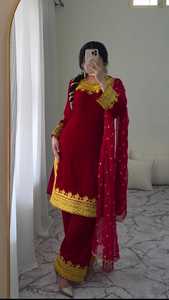 ชุดเดรสยาวแขนยาวสไตล์กุจิแบบวินเทจอัฟกันสำหรับผู้หญิง งานปักมือ ผ้าชีฟอง ปักลายละเอียด สไตล์ชนเผ่า - Product Image 3