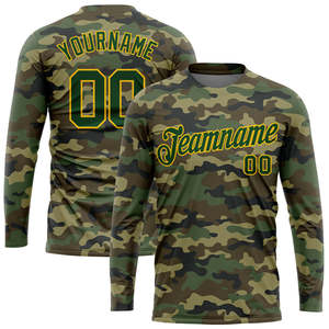 Camiseta de Camuflaje Personalizada de Manga Larga, Transpirable, Ropa Deportiva, Moda Urbana, Camisetas para Hombre al por Mayor - Product Image 1