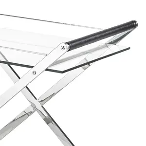 Chariot de service de luxe en métal fait main pour hôtels et restaurants, chariot à boissons moderne en métal fait main, plaqué, sûr, Zahid Exports - Product Image 5