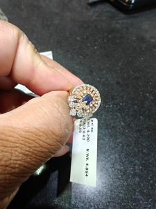 Anillos de cóctel de oro rosa para damas elegantes con diamantes elegantes Anillos de diamantes de diseño de moda - Product Image 3