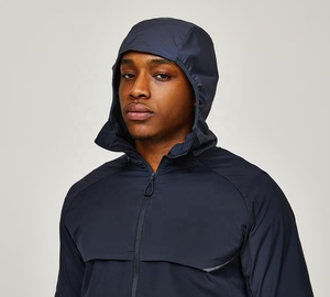 Men's <b>Lightweight</b> Waterproof Breathable Quick Dry Hooded Windbreaker Outdoor Running Streetwear Long Rain <b>Jacket</b> OEM Service - Product Image 3