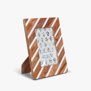 Premium Handmade Wood Inlay Photo <b>Frame</b> <b>4x6</b> | Luxury Tabletop Picture <b>Frame</b> | Home Decor & Gift Item - Product Image 2