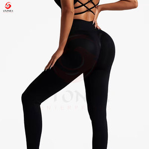Women Yoga Fitness Set Cross <b>Back</b> Sports Bra and High Waist Leggings Gym Workout Activewear - Product Image 4
